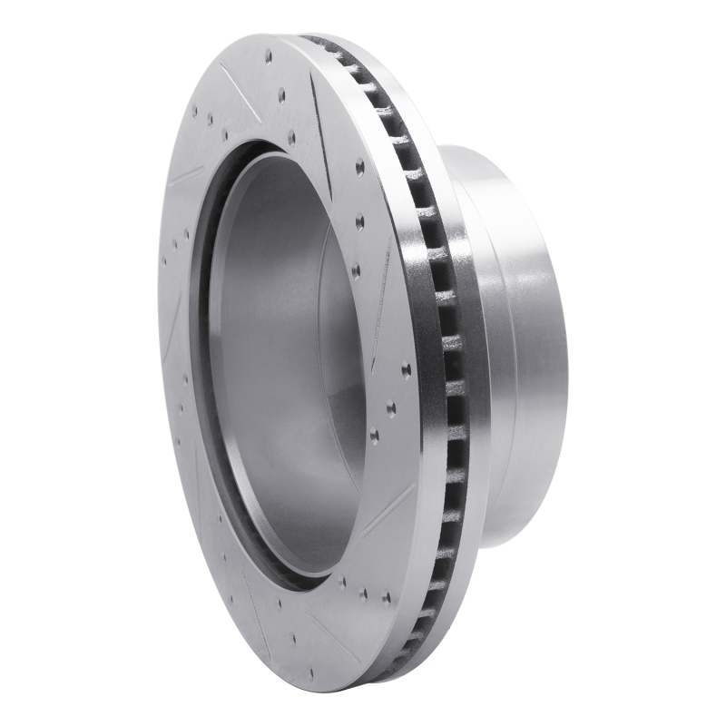 Ford F-250 Brake Rotor (1) - Rear Left - R1 Concepts - Drilled & Slotted - Silver - `11-`22
